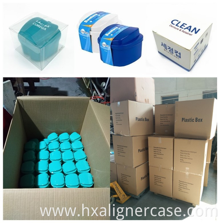 Easy Cleaning Plastic Denture Box with Mess